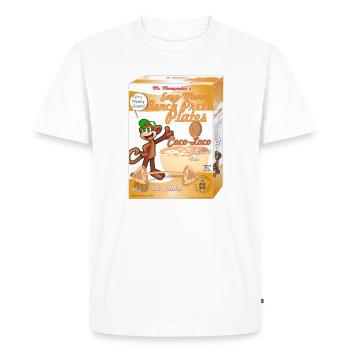 Eazy Money Bench Press Cartel - Plaques de développé couché - T-shirt Premium bio Homme - blanc - Devant - Nico (187cm)