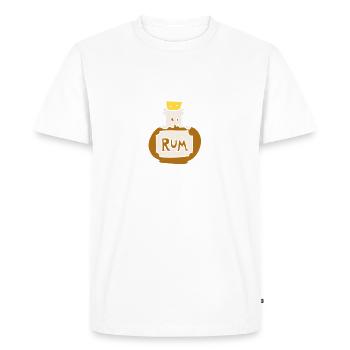 Le rhum c'est la vie - T-shirt Premium bio Homme - blanc - Devant - Nico (187cm)