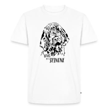 Aimé par un Spinone Dogs Spinone Italiano Dogs - T-shirt Premium bio Homme - blanc - Devant - Nico (187cm)