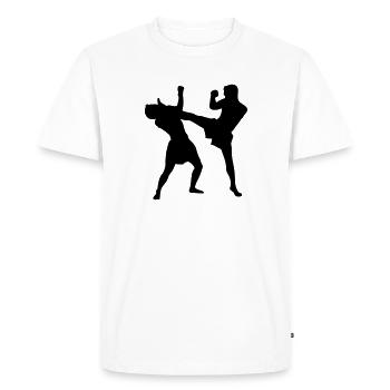 thaiboxing_2 - T-shirt Premium bio Homme - blanc - Devant - Nico (187cm)