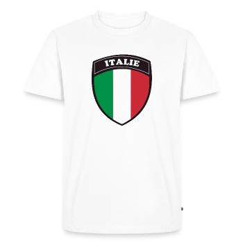 italie blason - T-shirt Premium bio Homme - blanc - Devant - Nico (187cm)