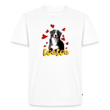 Bouvier bernois - T-shirt Premium bio Homme - blanc - Devant - Nico (187cm)