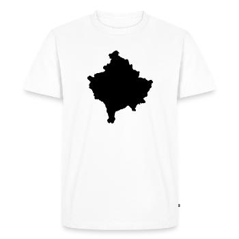 Kosovo carte carte - T-shirt Premium bio Homme - blanc - Devant - Nico (187cm)