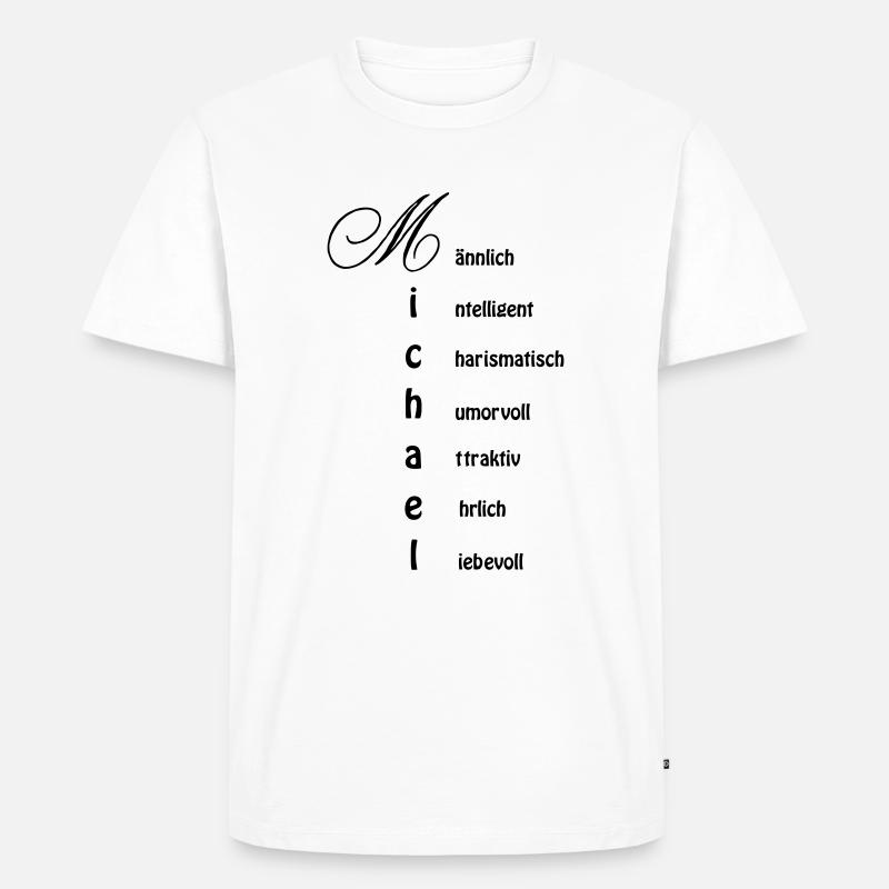 Michael - Männer Premium Bio T-Shirt - Weiß