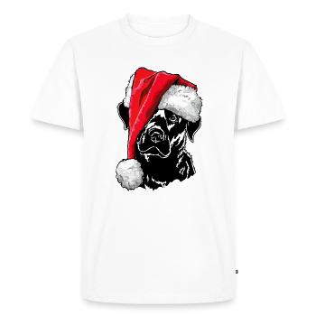 Père Noël Labrador Retriever chien de Noël Wilsigns - T-shirt Premium bio Homme - blanc - Devant - Nico (187cm)