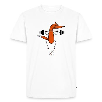 Smart weightlifter - T-shirt Premium bio Homme - blanc - Devant - Nico (187cm)