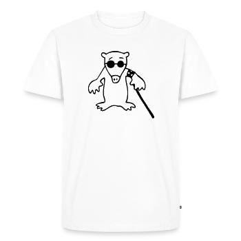 Une taupe aveugle - T-shirt Premium bio Homme - blanc - Devant - Nico (187cm)