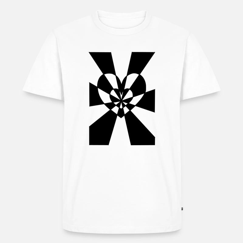 Herzensstrahl - Männer Premium Bio T-Shirt - Weiß