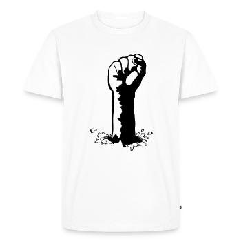poing - T-shirt Premium bio Homme - blanc - Devant - Nico (187cm)