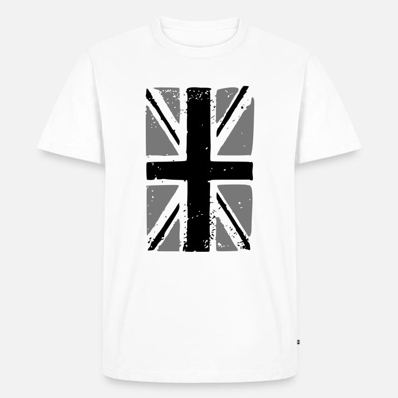 union jack - Männer Premium Bio T-Shirt - Weiß