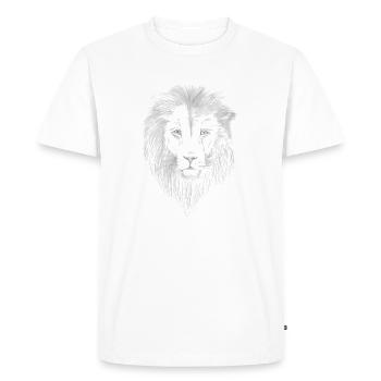 Lion - T-shirt Premium bio Homme - blanc - Devant - Nico (187cm)