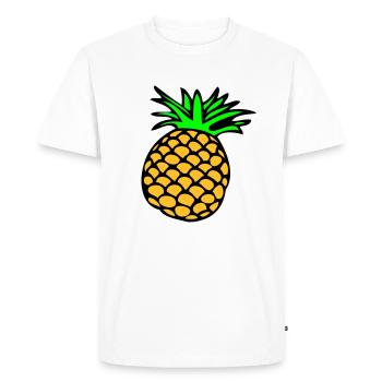 Citron, des Limone, Limette, pêche, fruit, fruits, - T-shirt Premium bio Homme - blanc - Devant - Nico (187cm)