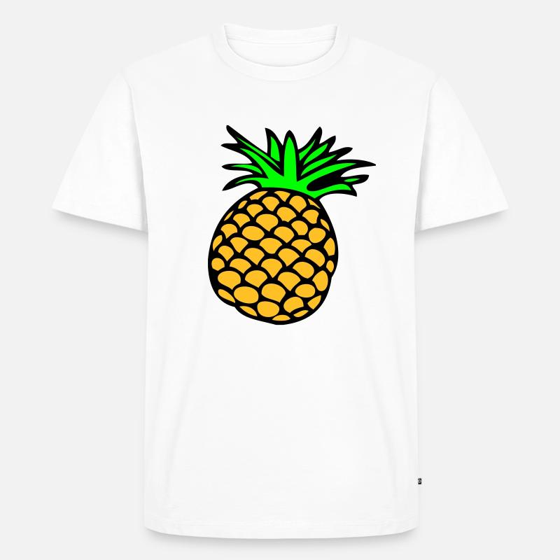 Ananas - Männer Premium Bio T-Shirt - Weiß