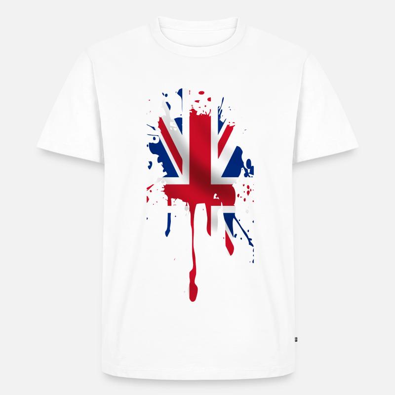 union jack - Men's Premium Organic T-Shirt - white