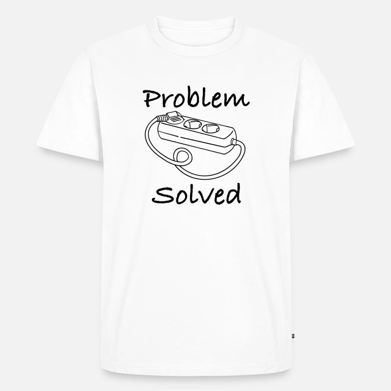 Problem Solved - Männer Premium Bio T-Shirt - Weiß