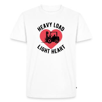citation humour cariste - T-shirt Premium bio Homme - blanc - Devant - Nico (187cm)