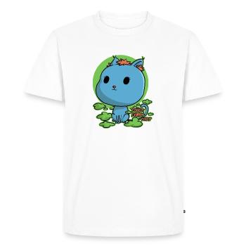 Kawaii kitten, but farting - Men's Premium Organic T-Shirt - white - Front - Nico (187cm)