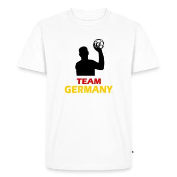 Team Germany Handball - Männer Premium Bio T-Shirt - Weiß - Vorne - Nico (187cm)