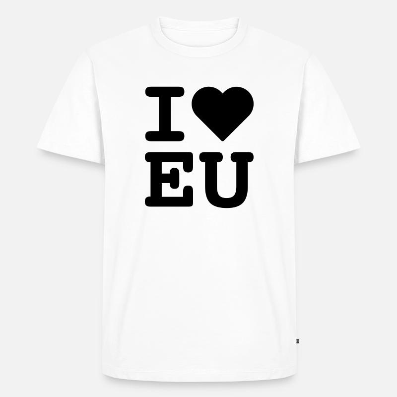 i love eu - Männer Premium Bio T-Shirt - Weiß