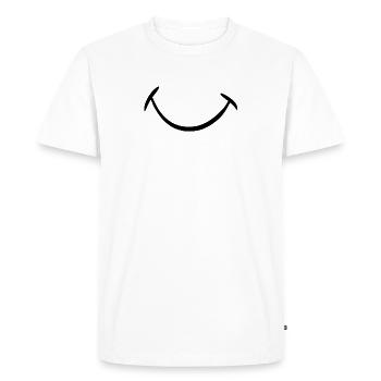 Faites un sourire - T-shirt Premium bio Homme - blanc - Devant - Nico (187cm)