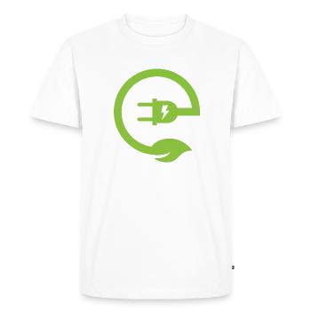 Vélo électrique électrique - T-shirt Premium bio Homme - blanc - Devant - Nico (187cm)
