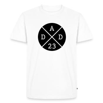 Dad 2023 Dad Father Birth Father's Day Gift - Men's Premium Organic T-Shirt - white - Front - Nico (187cm)
