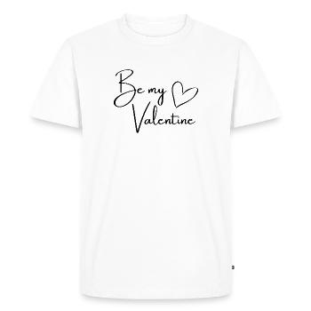 Be my Valentine! - Men's Premium Organic T-Shirt - white - Front - Nico (187cm)