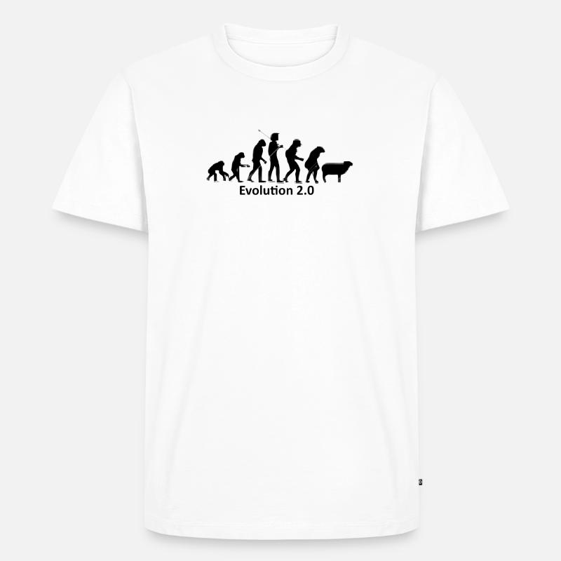 Evolution des Menschen in Silhouette - Männer Premium Bio T-Shirt - Weiß