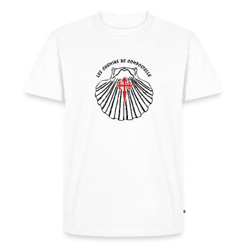 Croix St Jacques 8 - T-shirt Premium bio Homme - blanc - Devant - Nico (187cm)