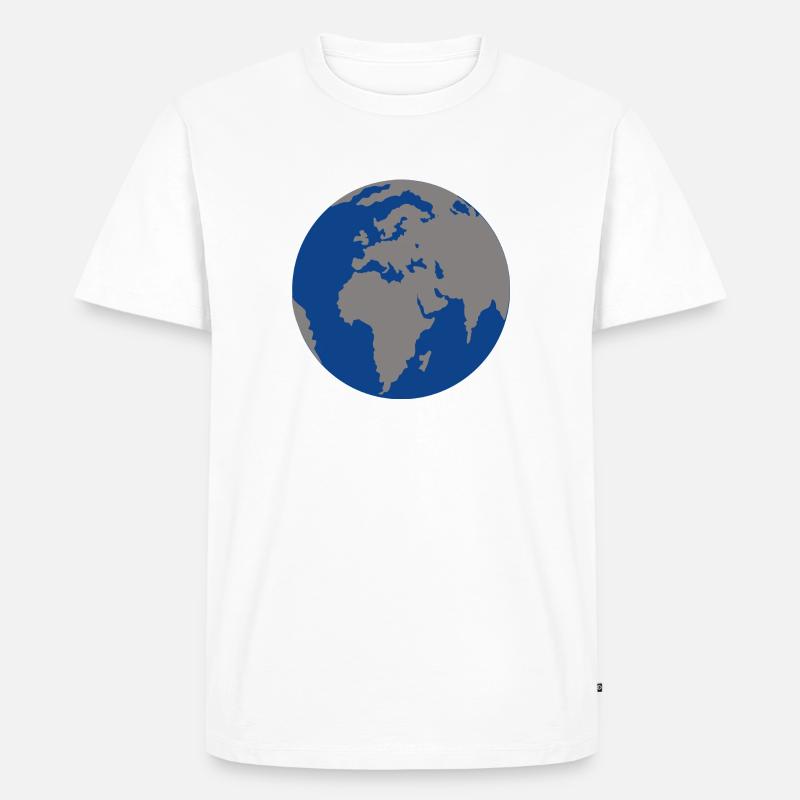 Globus - Männer Premium Bio T-Shirt - Weiß
