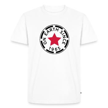 on earth since 1965 (fr) - T-shirt Premium bio Homme - blanc - Devant - Nico (187cm)