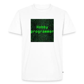 Programmeur amateur - T-shirt Premium bio Homme - blanc - Devant - Nico (187cm)