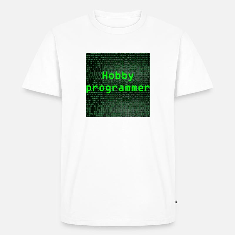 Hobby-Programmierer - Männer Premium Bio T-Shirt - Weiß