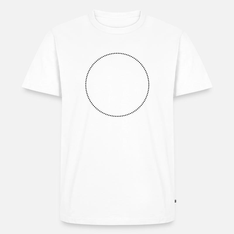 kreis gestrichelt - Männer Premium Bio T-Shirt - Weiß