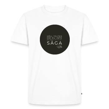 Hold the gut - Men's Premium Organic T-Shirt - white - Front - Nico (187cm)