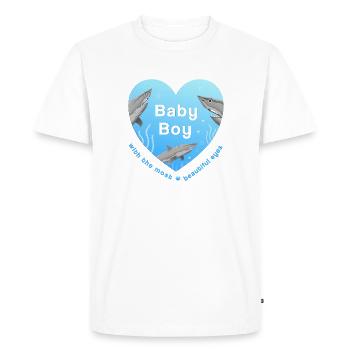 Baby Boy - Men's Premium Organic T-Shirt - white - Front - Nico (187cm)