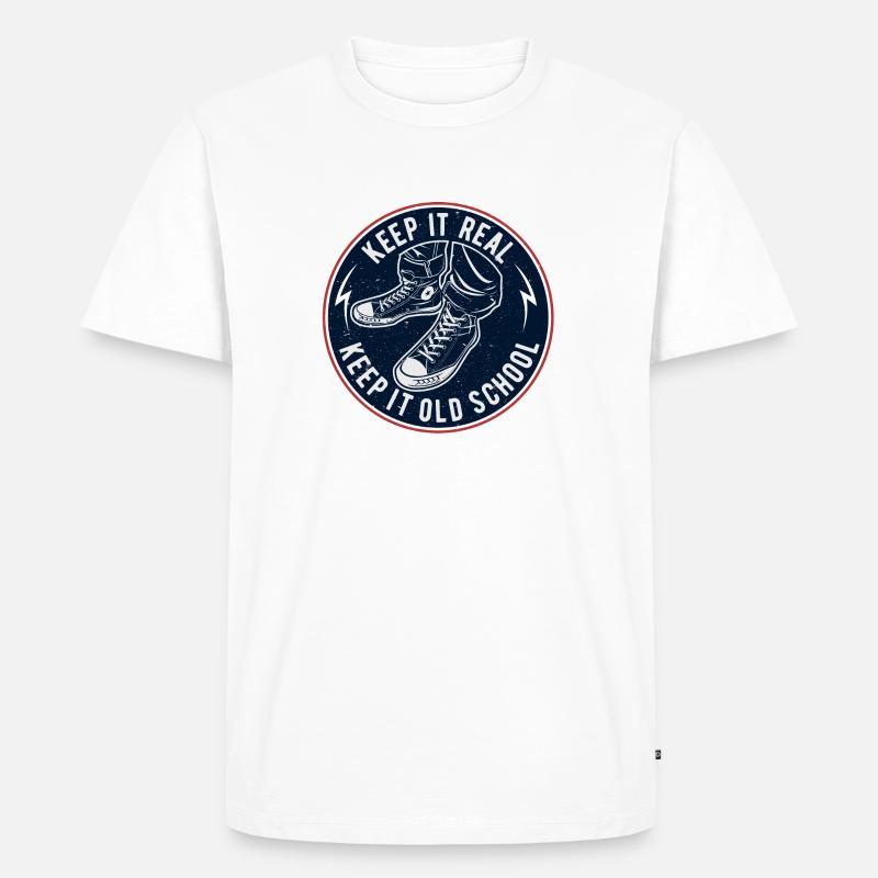 Keep It Oldschool - Männer Premium Bio T-Shirt - Weiß