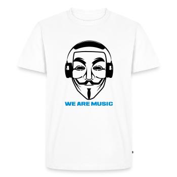 WE ARE MUSIC - T-shirt Premium bio Homme - blanc - Devant - Nico (187cm)