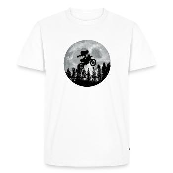 Motocross On Moon - Men's Premium Organic T-Shirt - white - Front - Nico (187cm)