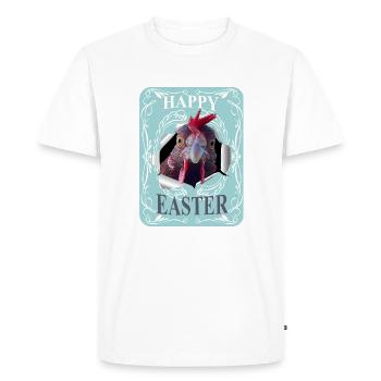 Joyeuses Pâques - T-shirt Premium bio Homme - blanc - Devant - Nico (187cm)
