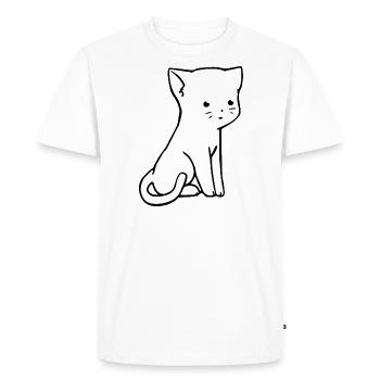 Cute cats design - Men's Premium Organic T-Shirt - white - Front - Nico (187cm)