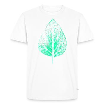 Leaf - lilac / garden & nature - Men's Premium Organic T-Shirt - white - Front - Nico (187cm)