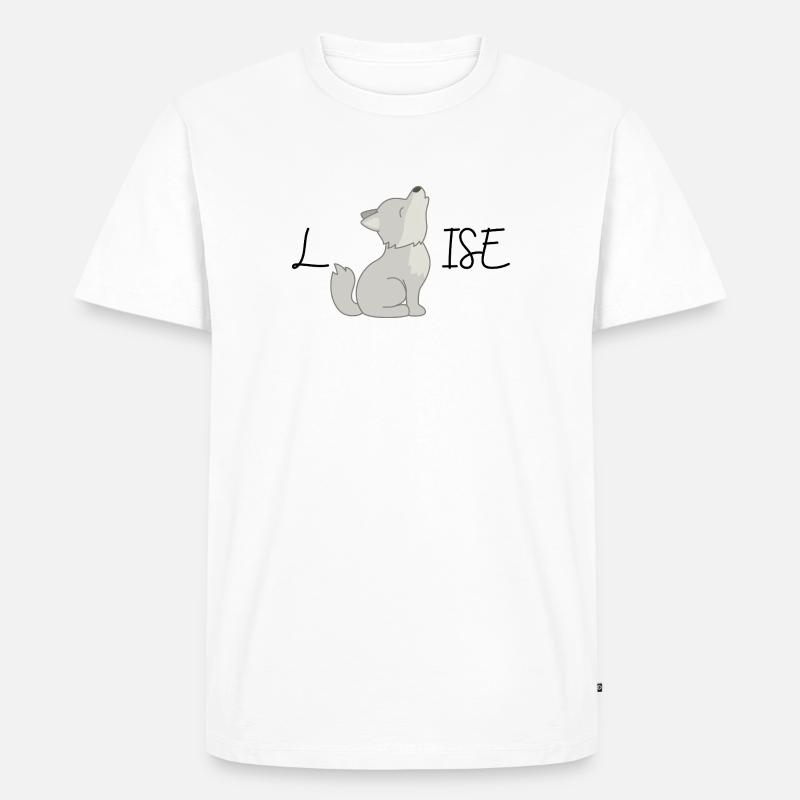 Louise-Version eines kleinen Wolfes - Männer Premium Bio T-Shirt - Weiß