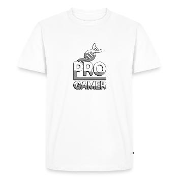 PRO GAMER (Blanc) + ADN - Jeux - T-shirt Premium bio Homme - blanc - Devant - Nico (187cm)