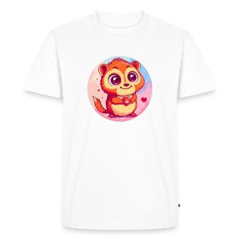 Câlin bien-aimé - T-shirt Premium bio Homme - blanc - Devant - Nico (187cm)