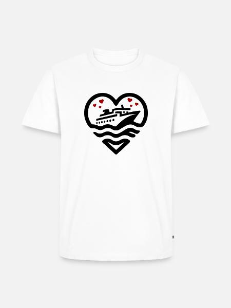 Kreuzfahrt Love - Männer Premium Bio T-Shirt - Weiß