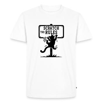 Streichen Sie die Regeln - Männer Premium Bio T-Shirt - Weiß - Vorne - Nico (187cm)