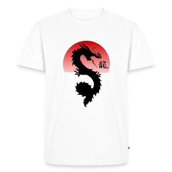Dragon asie japon - T-shirt Premium bio Homme - blanc - Devant - Nico (187cm)