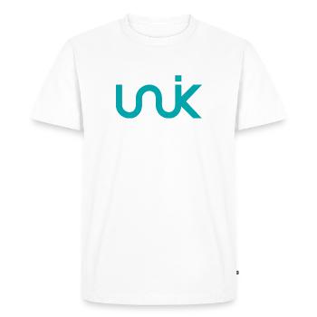 UNIK original turquoise - T-shirt Premium bio Homme - blanc - Devant - Nico (187cm)
