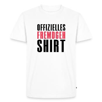 Offizielles Fremdgeh Shirt - Männer Premium Bio T-Shirt - Weiß - Vorne - Nico (187cm)